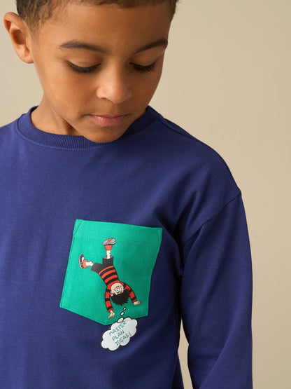 Angel & Rocket Blue Beano Navy Printed Pyjamas - image 3