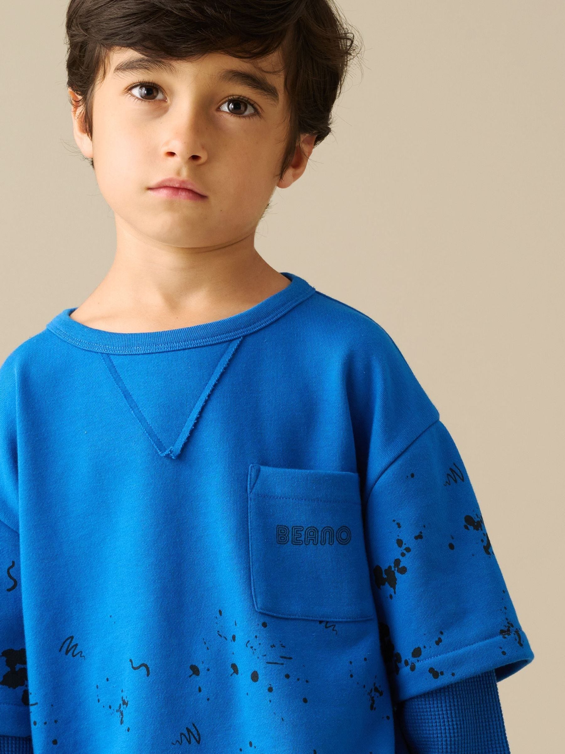 Dsiney Kidz - Angel & Rocket Blue Beano Double Layer Waffle T-Shirt image 2