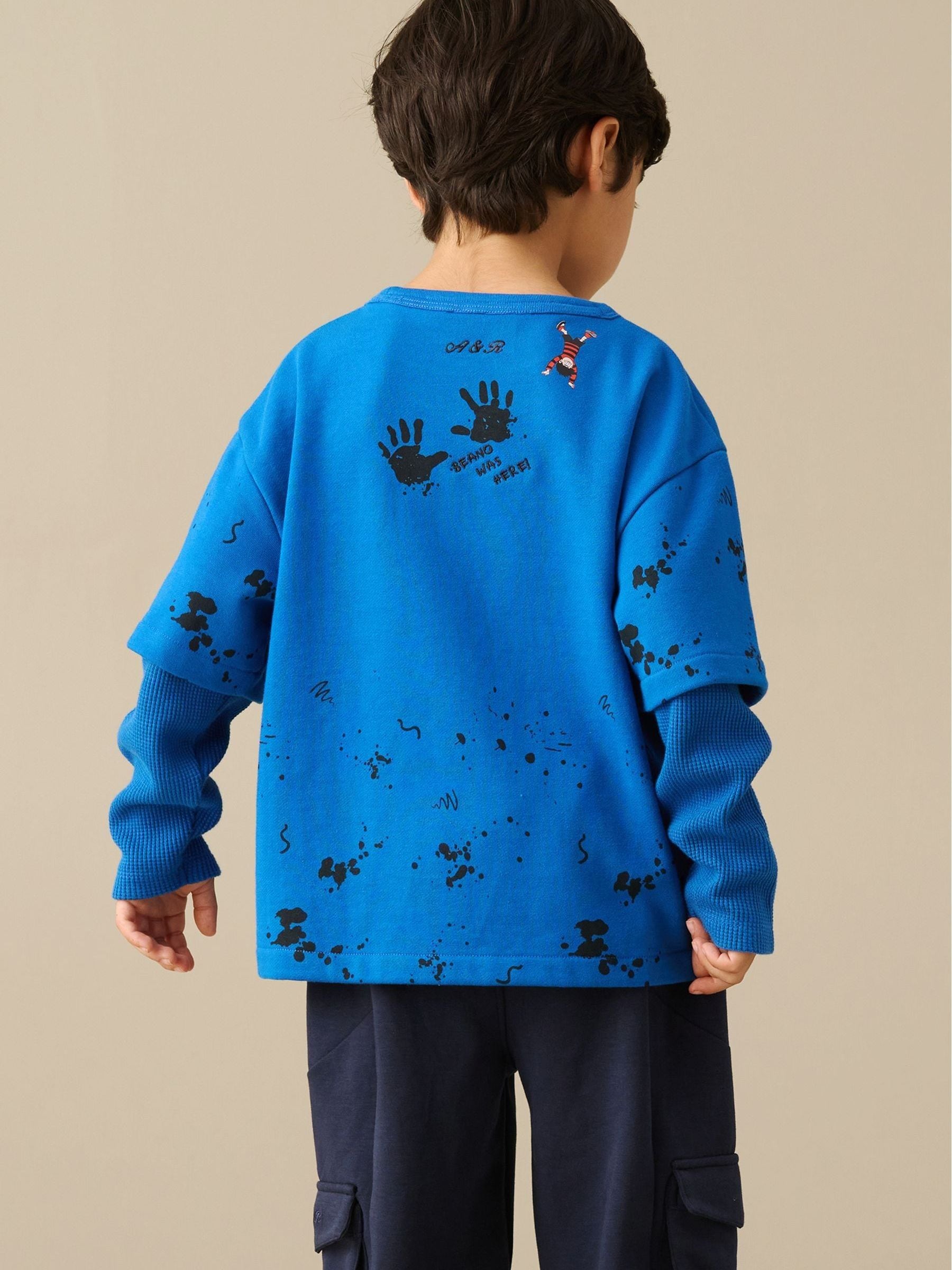 Dsiney Kidz - Angel & Rocket Blue Beano Double Layer Waffle T-Shirt image 3