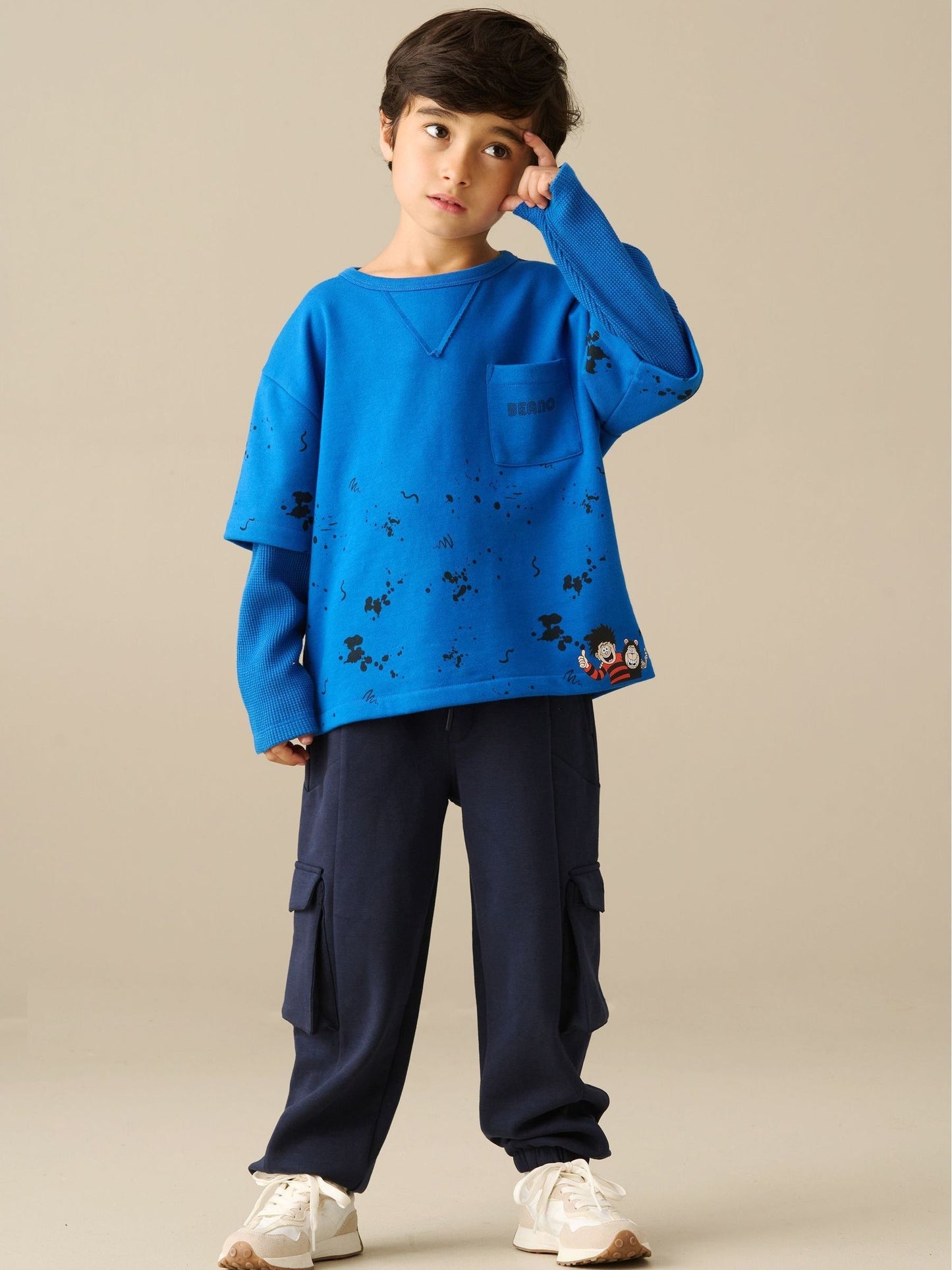 Dsiney Kidz - Angel & Rocket Blue Beano Double Layer Waffle T-Shirt image 5