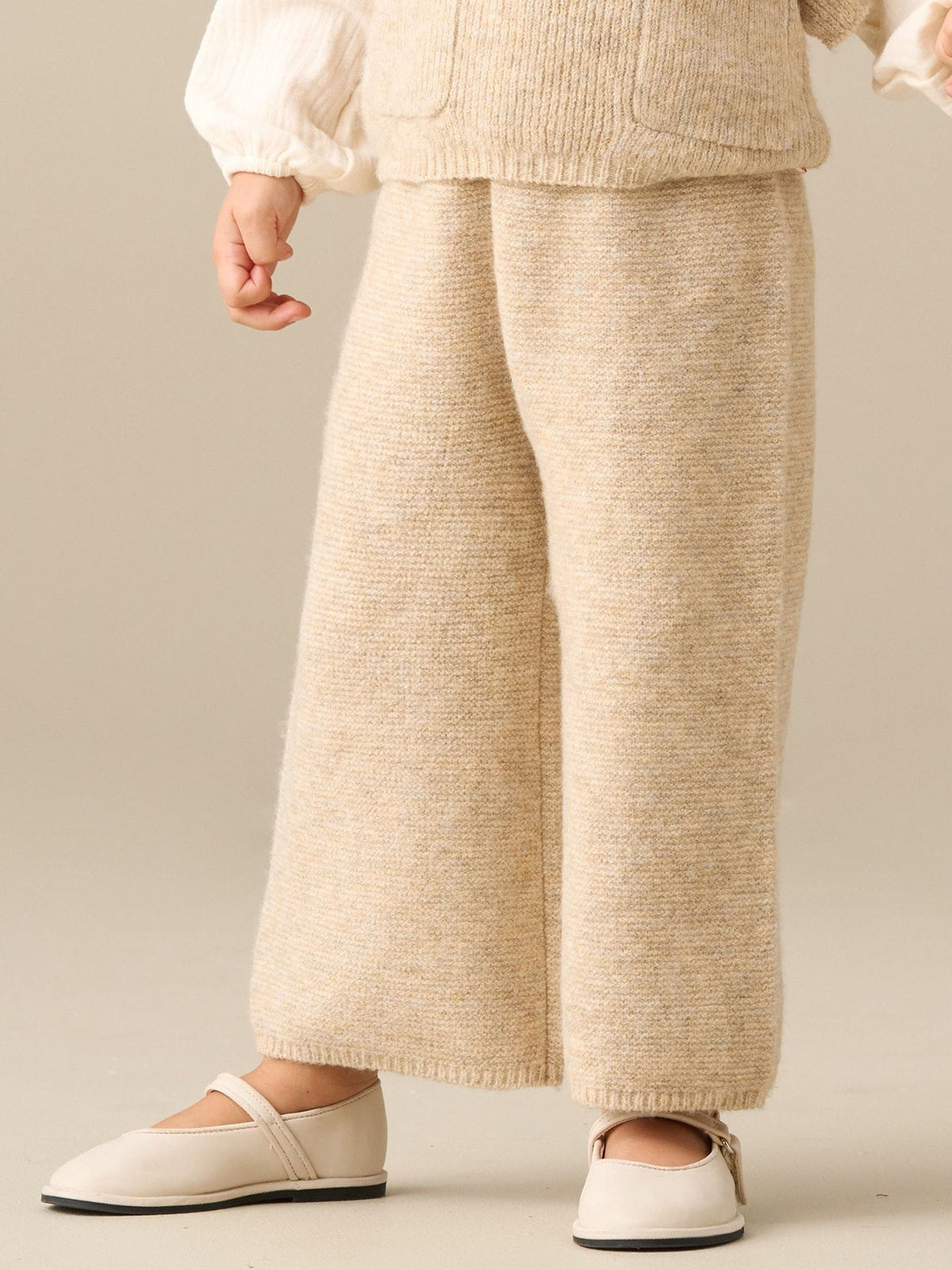 Angel & Rocket Brown Dottie Layered Knitted Jumper And Trousers Set - image 3