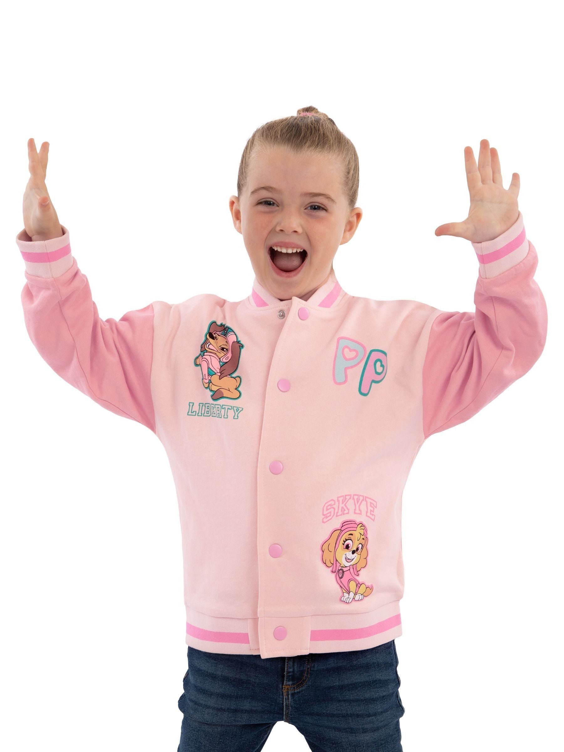 Dsiney Kidz - Character Pink PAW Patrol Liberty And Skye Varsity Jacket image 7