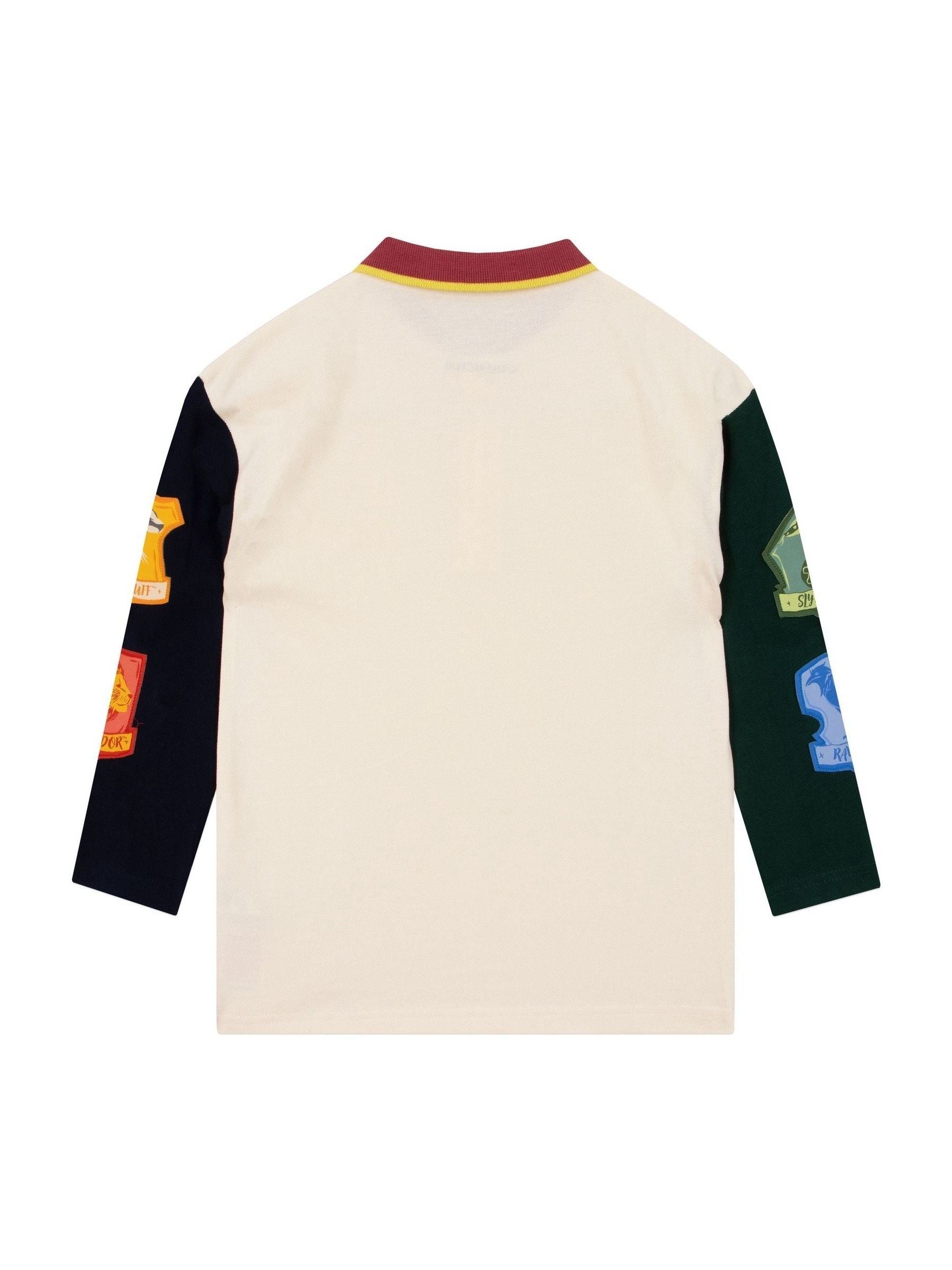 Dsiney Kidz - Character Cream Harry Potter Long Sleeve Polo Shirt - Hogwarts image 2