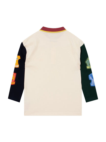 Dsiney Kidz - Character Cream Harry Potter Long Sleeve Polo Shirt - Hogwarts image 2