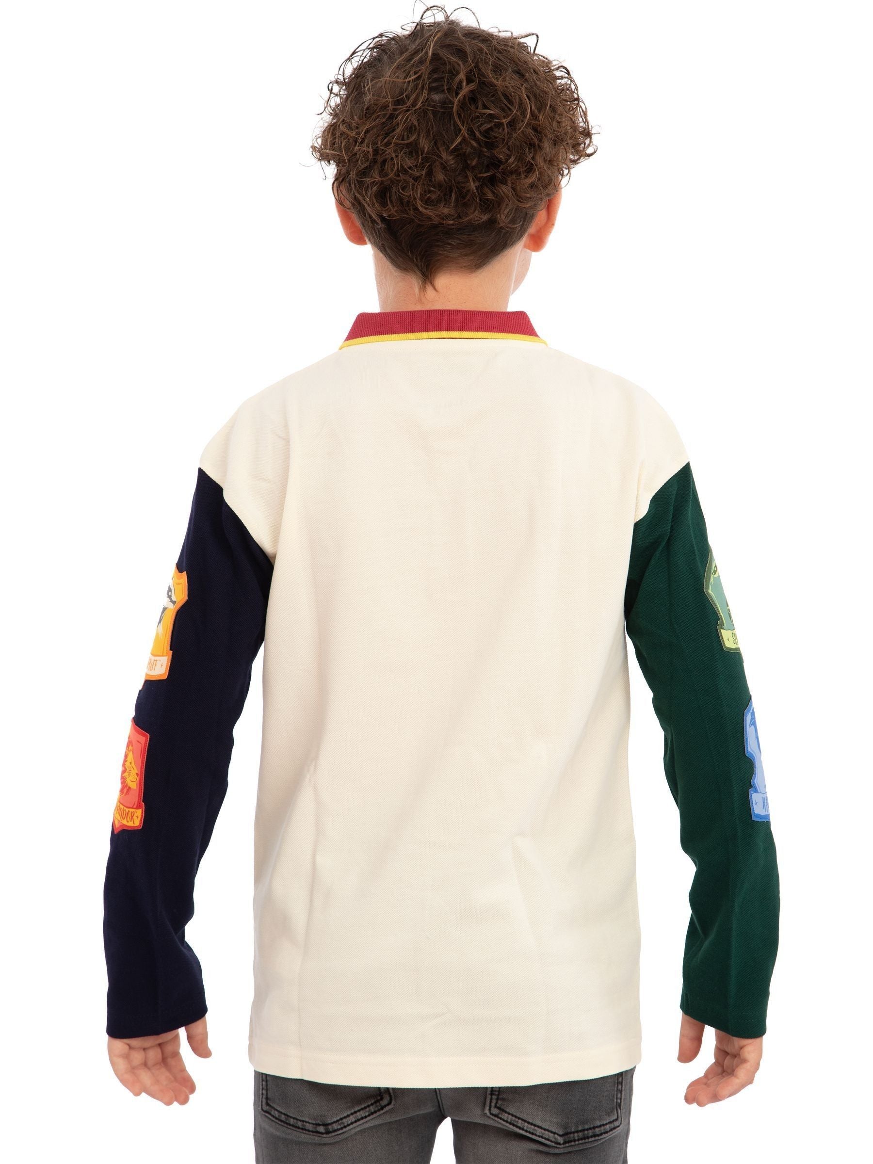 Dsiney Kidz - Character Cream Harry Potter Long Sleeve Polo Shirt - Hogwarts image 6
