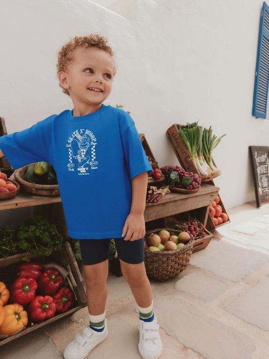 Cobalt Blue Short Sleeve T-Shirt and Cycling Shorts Set (3mths-7yrs) image 1