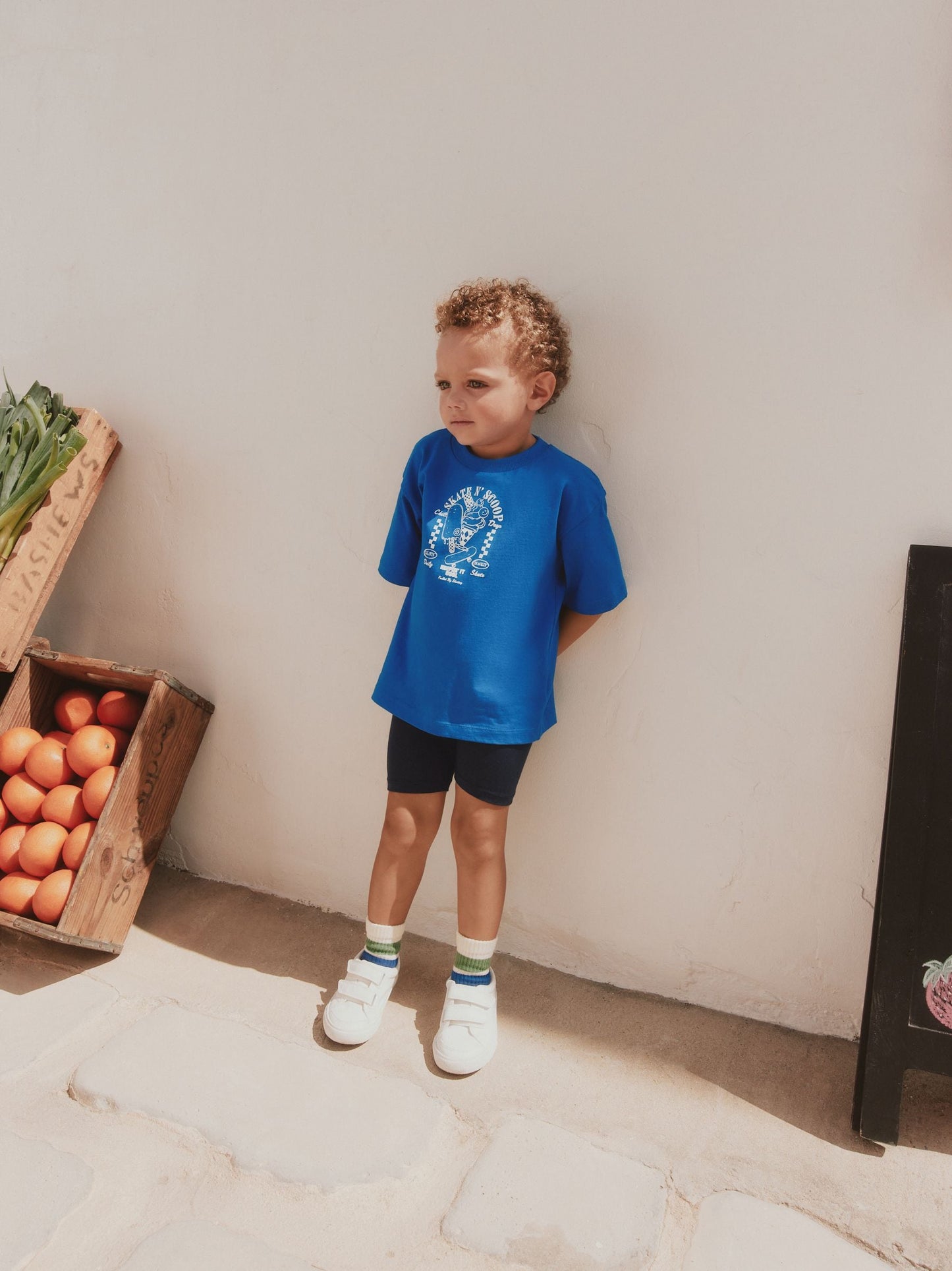Cobalt Blue Short Sleeve T-Shirt and Cycling Shorts Set (3mths-7yrs) image 4
