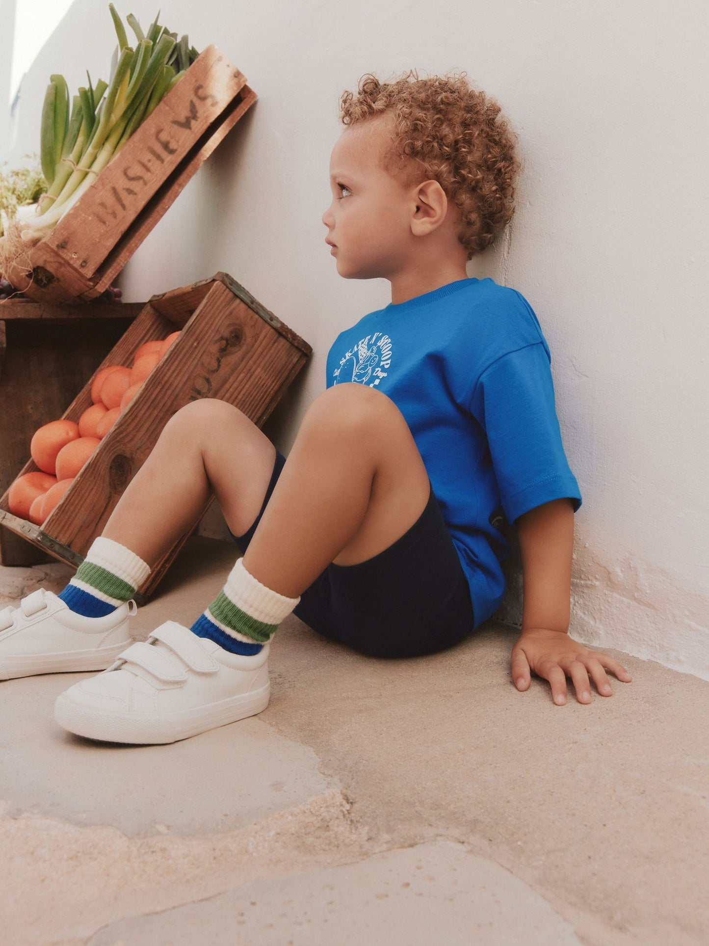 Cobalt Blue Short Sleeve T-Shirt and Cycling Shorts Set (3mths-7yrs) image 6