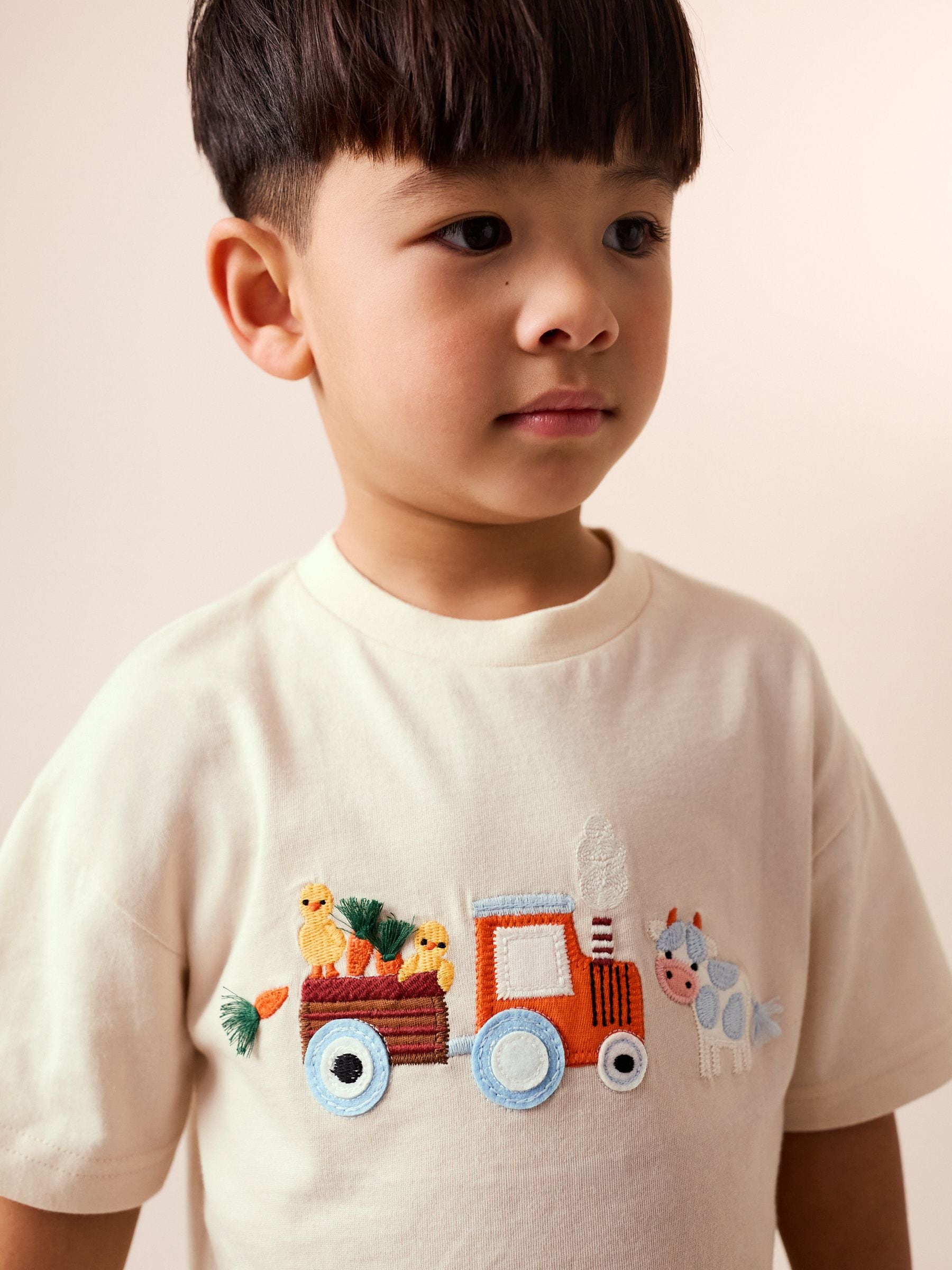 Neutral Farm Animals Short Sleeve T-Shirt and Leggings Set (3mths-7yrs) image 4