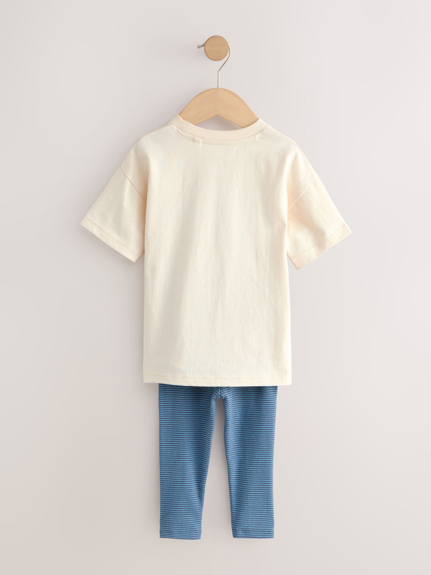 Neutral Farm Animals Short Sleeve T-Shirt and Leggings Set (3mths-7yrs) image 7