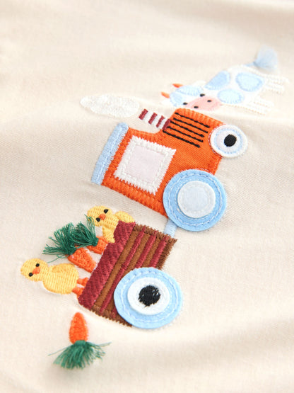 Neutral Farm Animals Short Sleeve T-Shirt and Leggings Set (3mths-7yrs) image 8