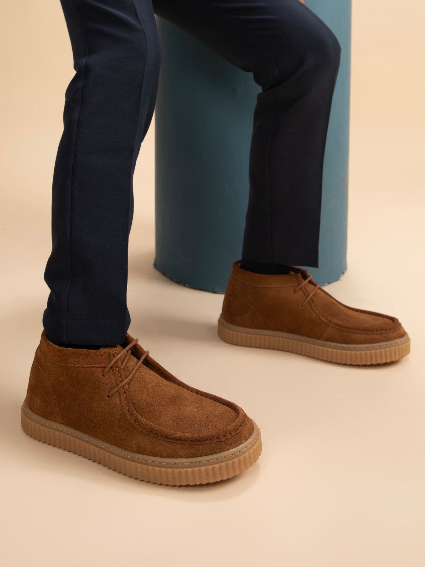 Off The Hook Tan Bolan Suede Leather Lace Up Casual Ankle Boots image 2