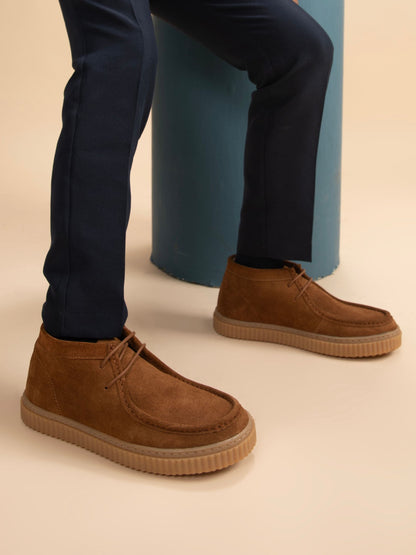 Off The Hook Tan Bolan Suede Leather Lace Up Casual Ankle Boots image 2