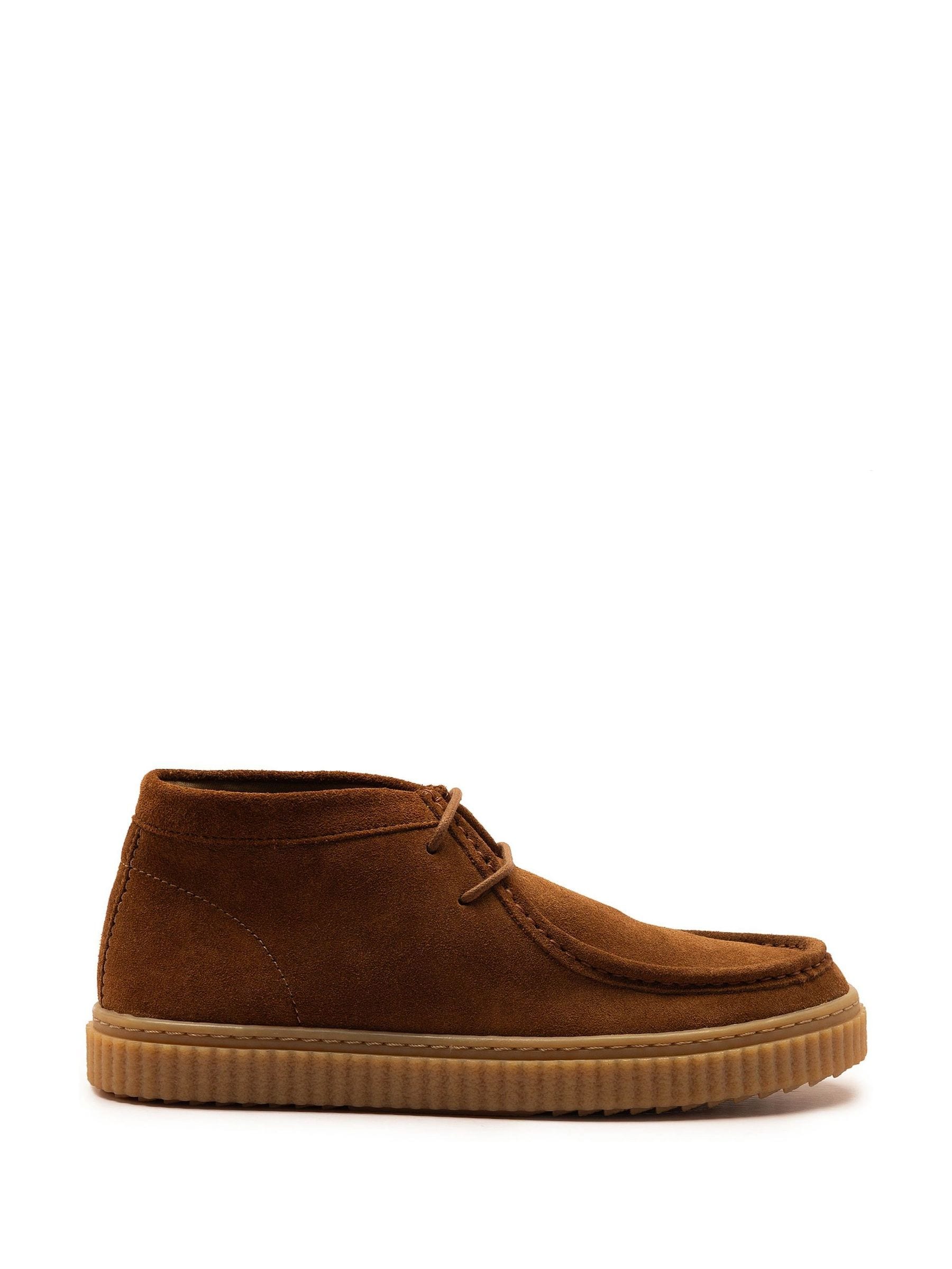 Off The Hook Tan Bolan Suede Leather Lace Up Casual Ankle Boots image 4