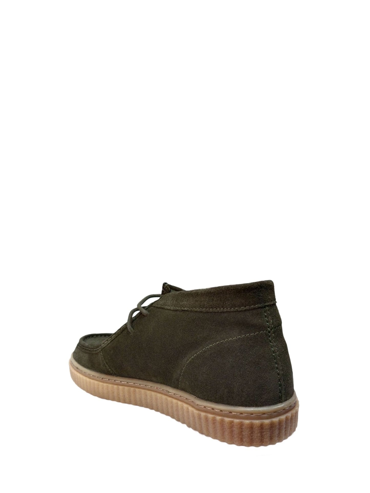 Off The Hook Green Bolan Suede Leather Lace Up Casual Ankle Boots image 3