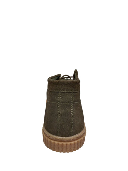 Off The Hook Green Bolan Suede Leather Lace Up Casual Ankle Boots image 5