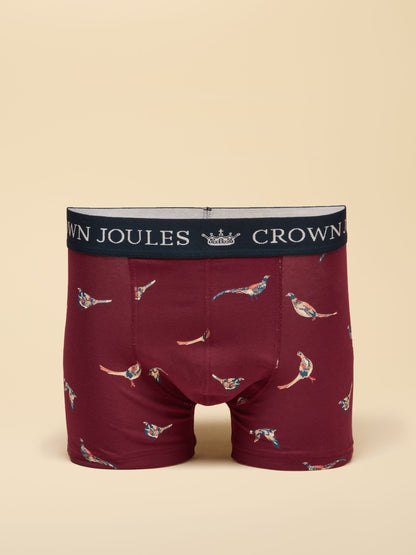Dsiney Kidz - Joules Navy/Burgandy Cotton Jersey Boxer Shorts 5 Pack image 3