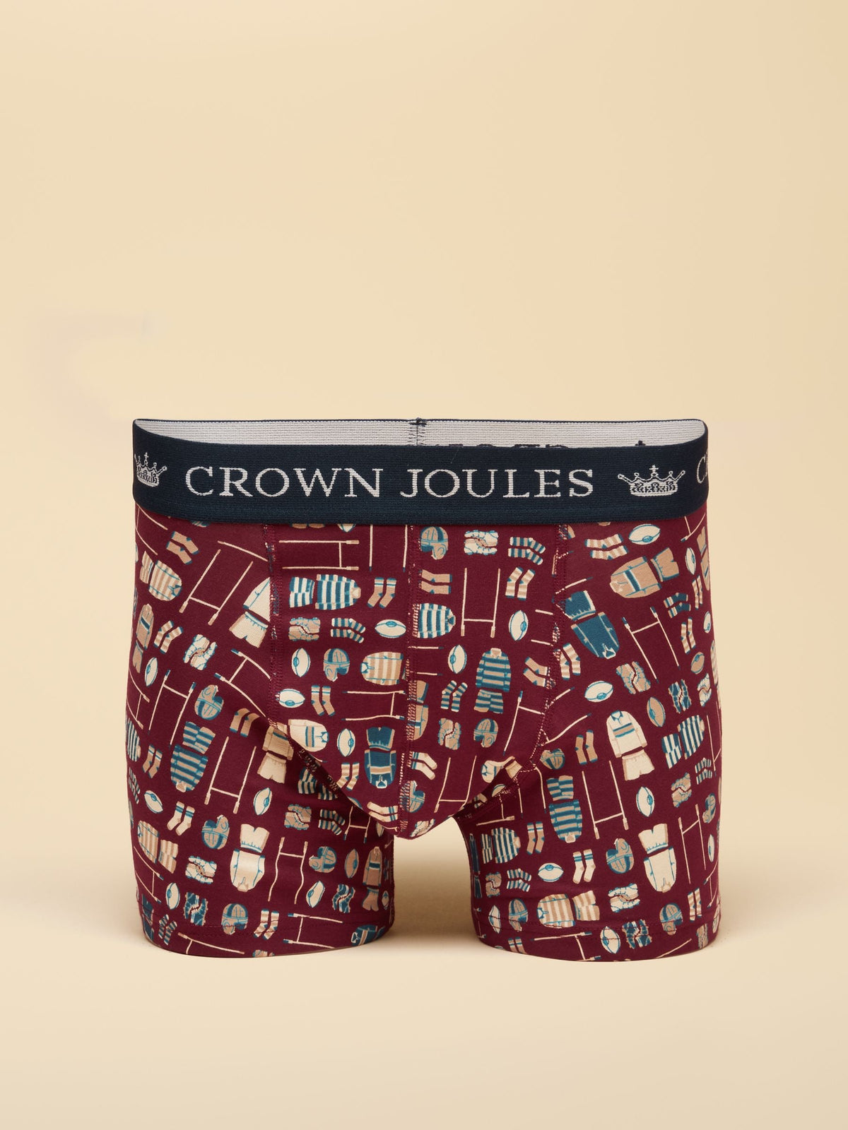 Dsiney Kidz - Joules Navy/Burgandy Cotton Jersey Boxer Shorts 5 Pack image 5