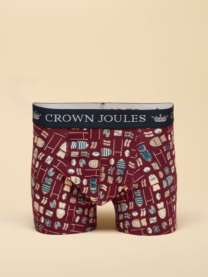 Dsiney Kidz - Joules Navy/Burgandy Cotton Jersey Boxer Shorts 5 Pack image 5