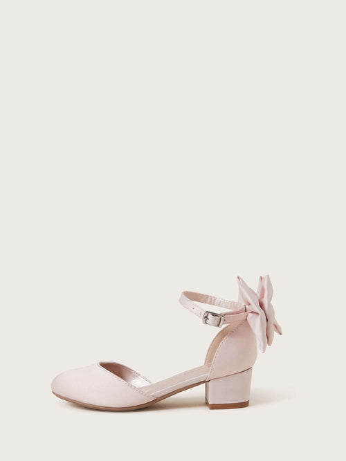 Monsoon Pink Sara Satin Bow Two-Part Heels image 1
