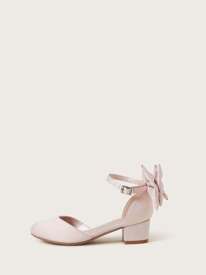 Monsoon Pink Sara Satin Bow Two-Part Heels image 1