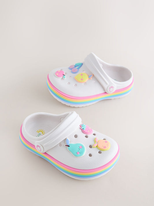 White Fruit Wide Fit (G) Character Clogs image 1