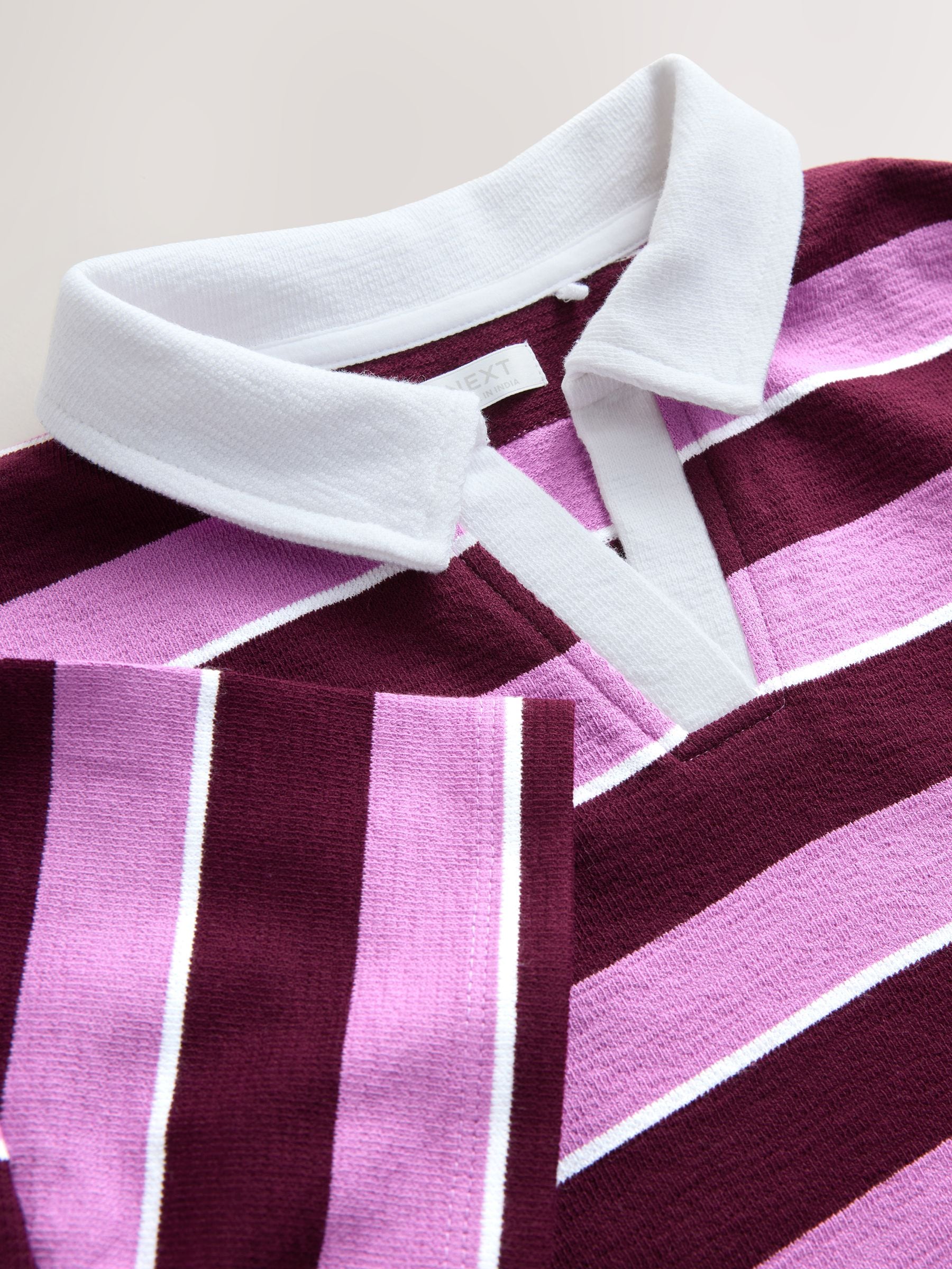 Burgundy Stripe Long Sleeve Rugby Dress (3-16yrs) image 7