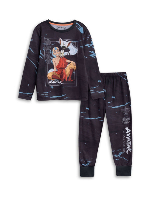 Vanilla Underground Black Avatar The Last Airbender Long Sleeve Long Leg Pyjamas Set image 1