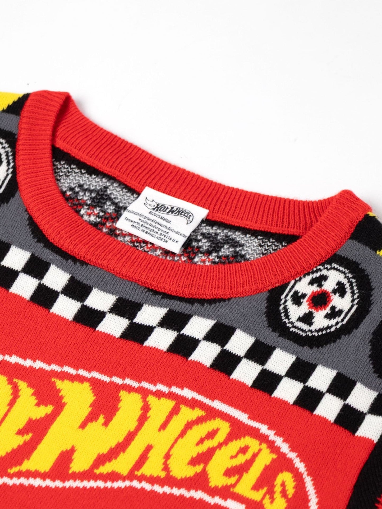 Dsiney Kidz - Vanilla Underground Red Hot Wheels Tyre & Spanner Fairisle Christmas Jumper image 5