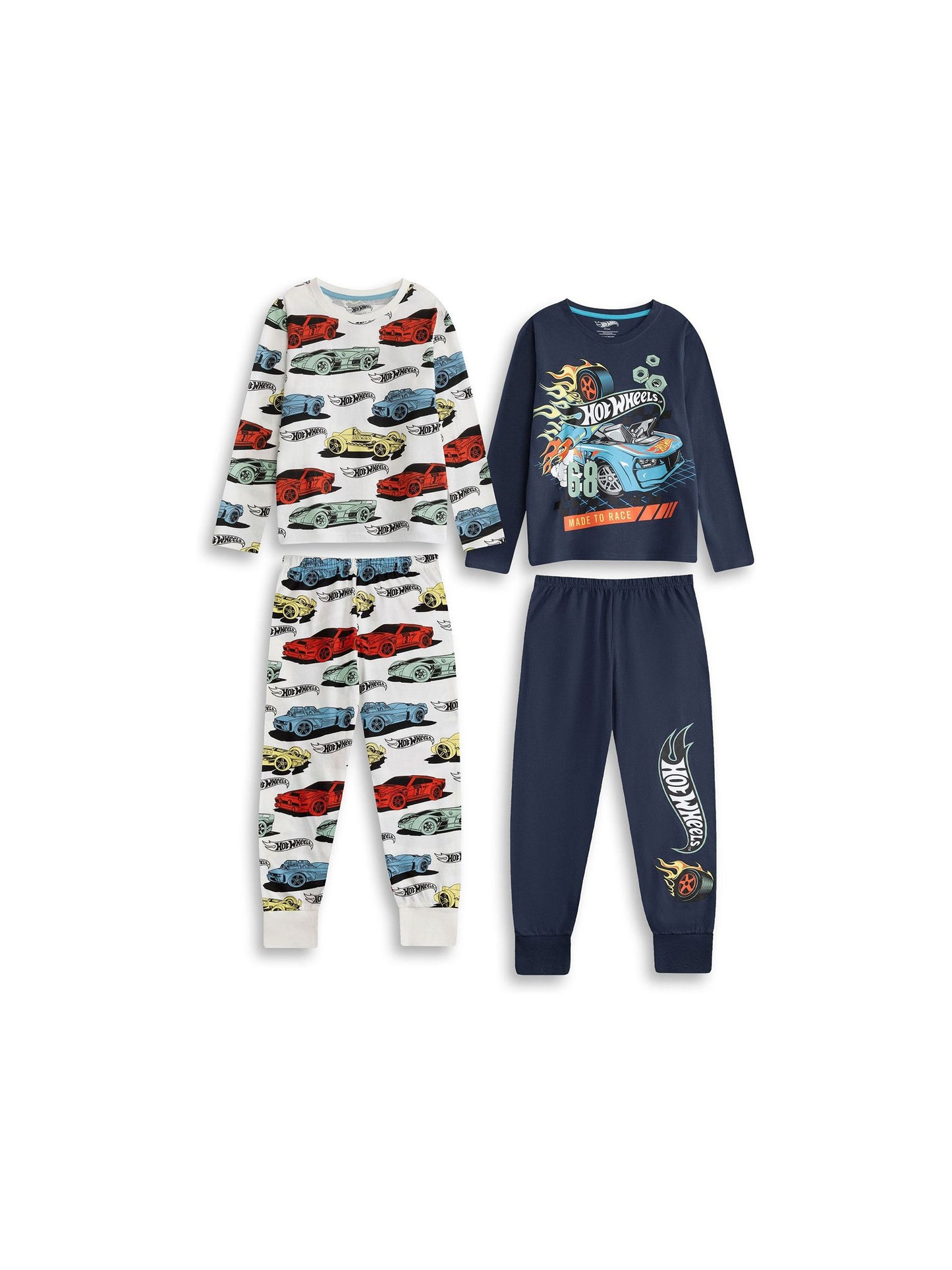 Dsiney Kidz - Vanilla Underground Blue Hot Wheels Multi-Pack of 2 Long Sleeve Long Leg Pyjamas Set image 1