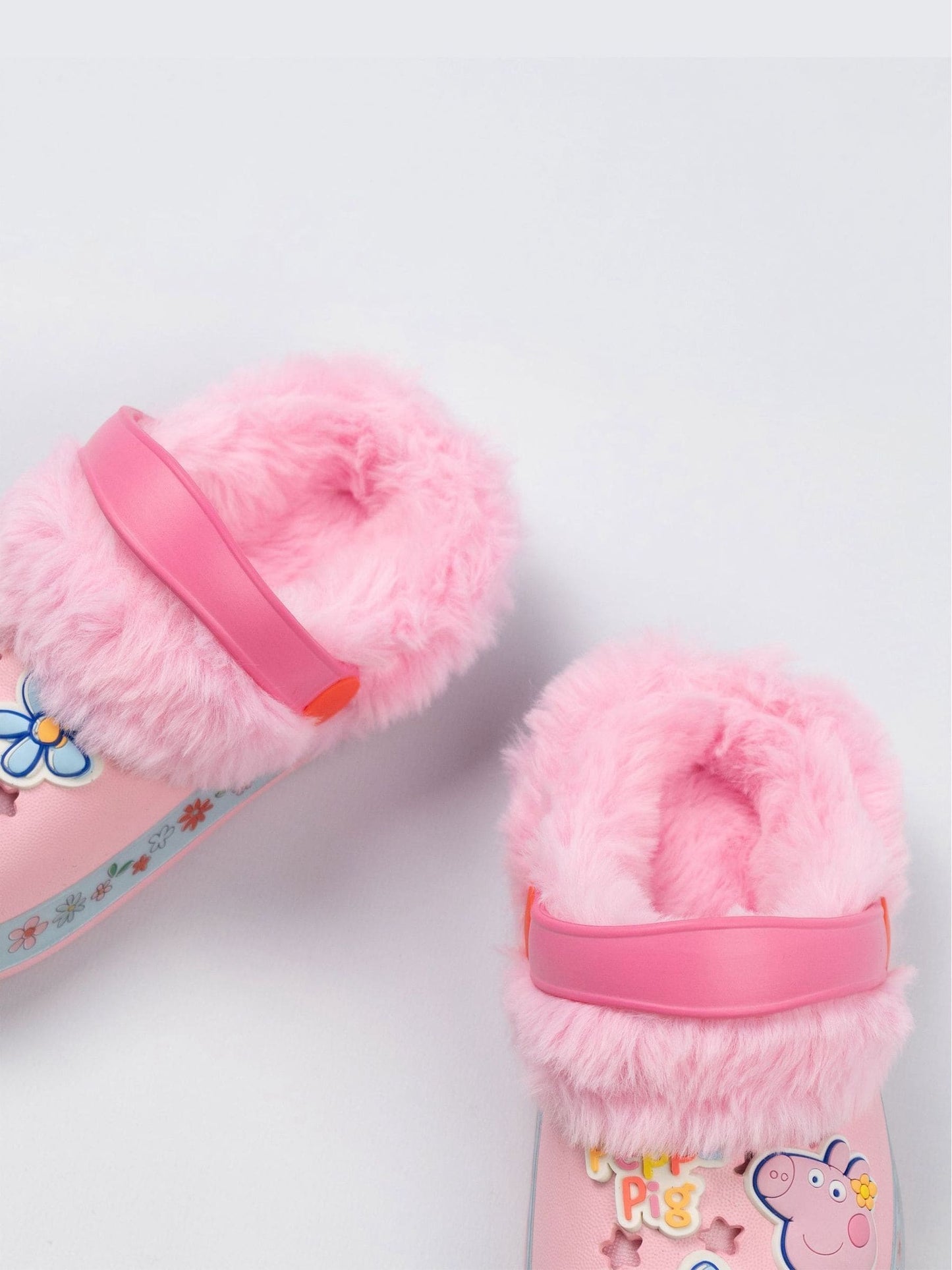 Vanilla Underground Pink Peppa Pig Flowers Fur Lined Clogs image 3