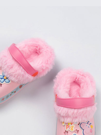 Vanilla Underground Pink Peppa Pig Flowers Fur Lined Clogs image 3