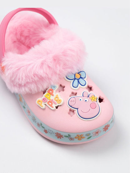 Vanilla Underground Pink Peppa Pig Flowers Fur Lined Clogs image 4