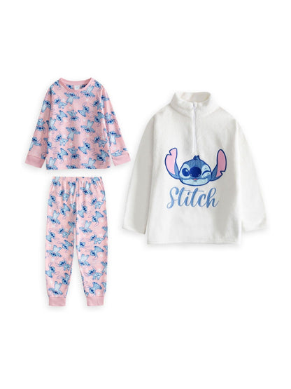 Vanilla Underground Pink Lilo & Stitch 3 Piece Long Sleeve Long Leg Pyjamas Set - image 1