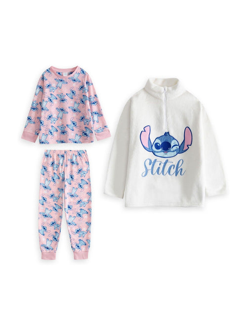 Vanilla Underground Pink Lilo & Stitch 3 Piece Long Sleeve Long Leg Pyjamas Set - image 1