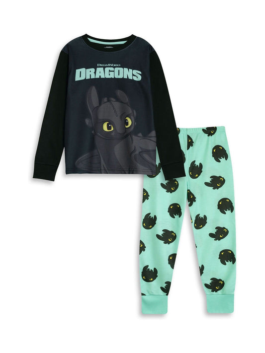 Vanilla Underground Black How to Train Your Dragon Toothless Long Sleeve Long Leg Pyjamas Set image 1