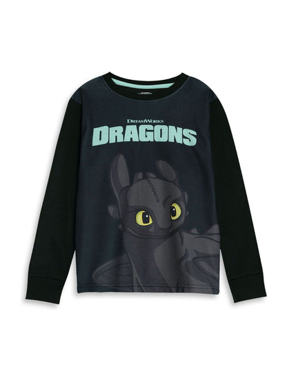Vanilla Underground Black How to Train Your Dragon Toothless Long Sleeve Long Leg Pyjamas Set - image 2