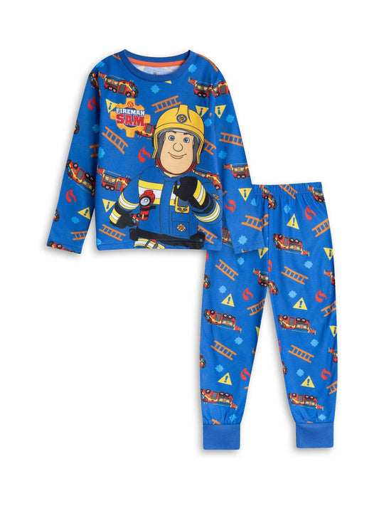 Vanilla Underground Blue Fireman Sam Character Long Sleeve Long Leg Pyjamas Set image 1