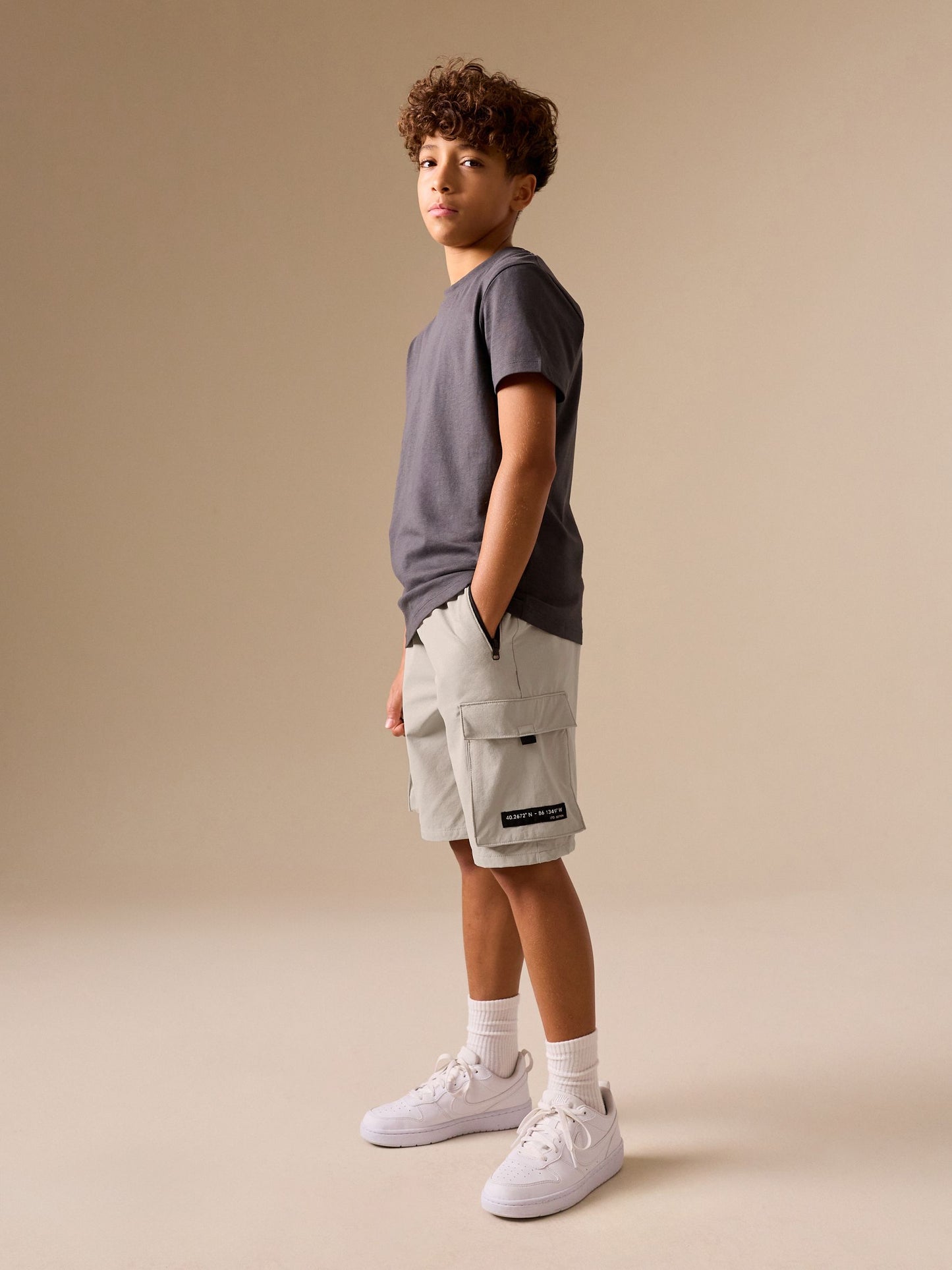 Dsiney Kidz - Grey Premium Cargo Shorts (3-16yrs) image 2