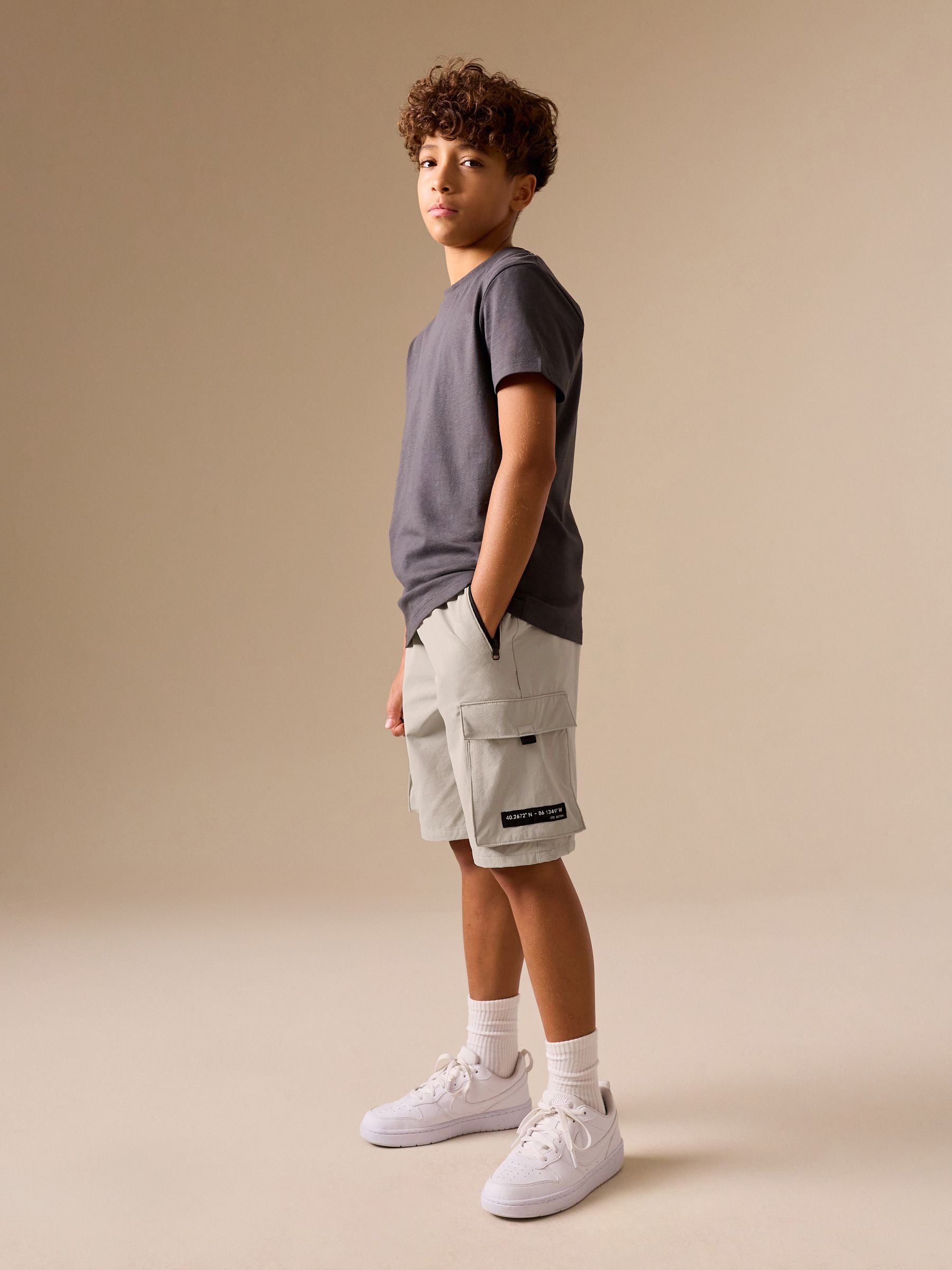 Dsiney Kidz - Grey Premium Cargo Shorts (3-16yrs) image 2
