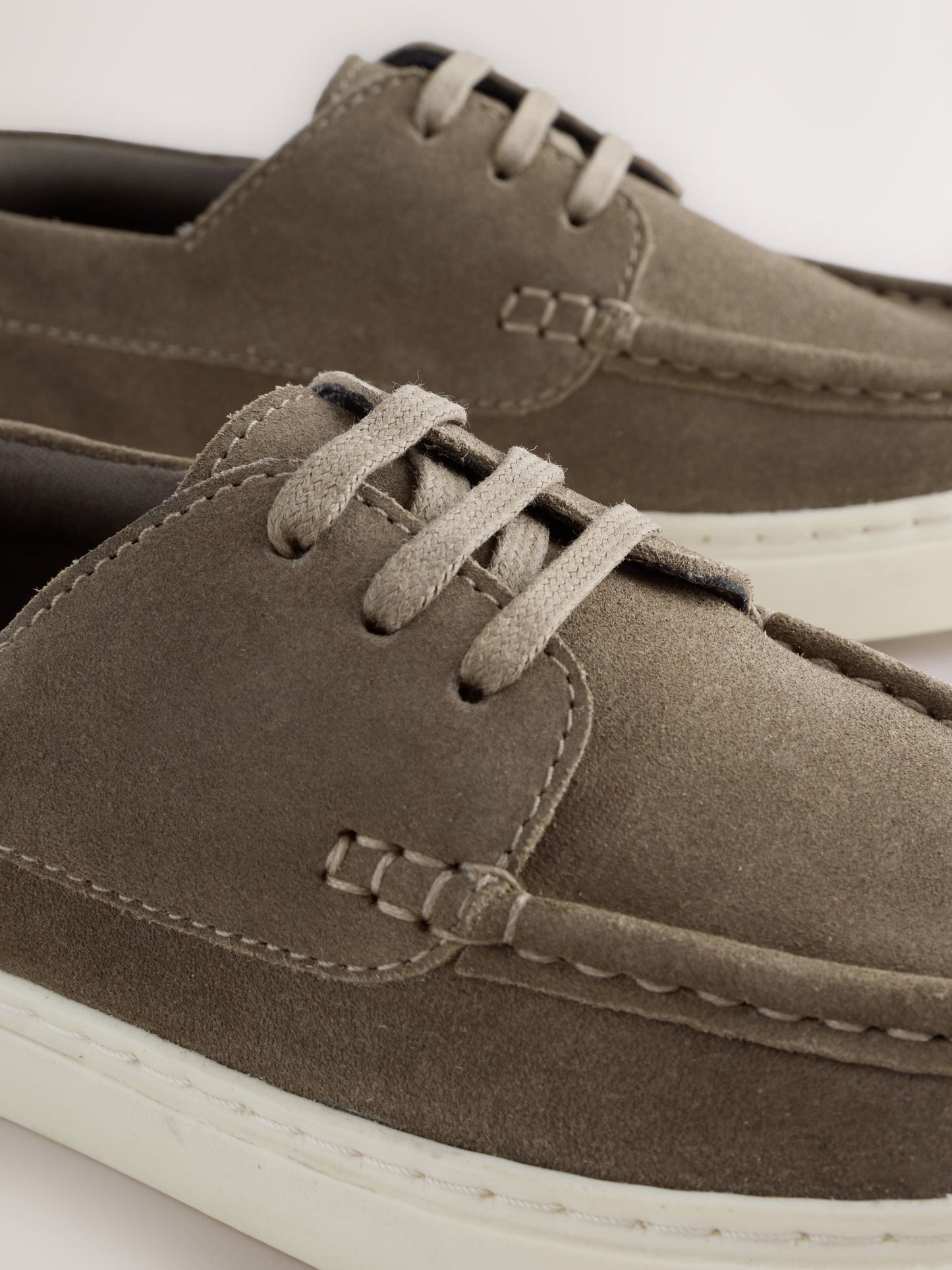 Neutral Suede Boat Shoes image 3