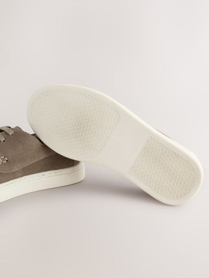 Neutral Suede Boat Shoes image 5