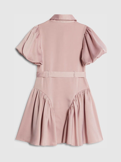 River Island Pink Satin Prom Dress image 2