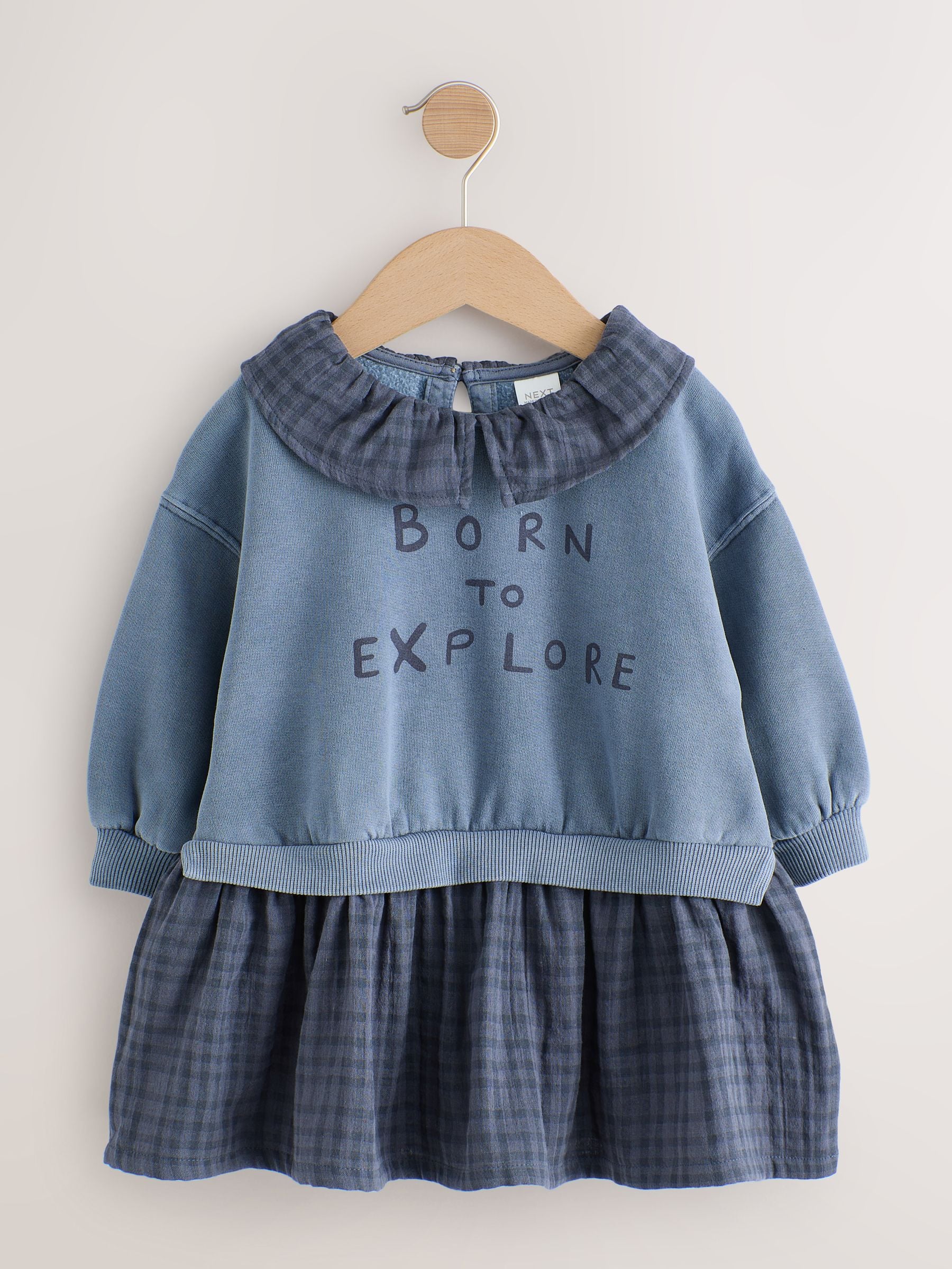 Navy Layered Sweat Dress (3mths-7yrs) image 5