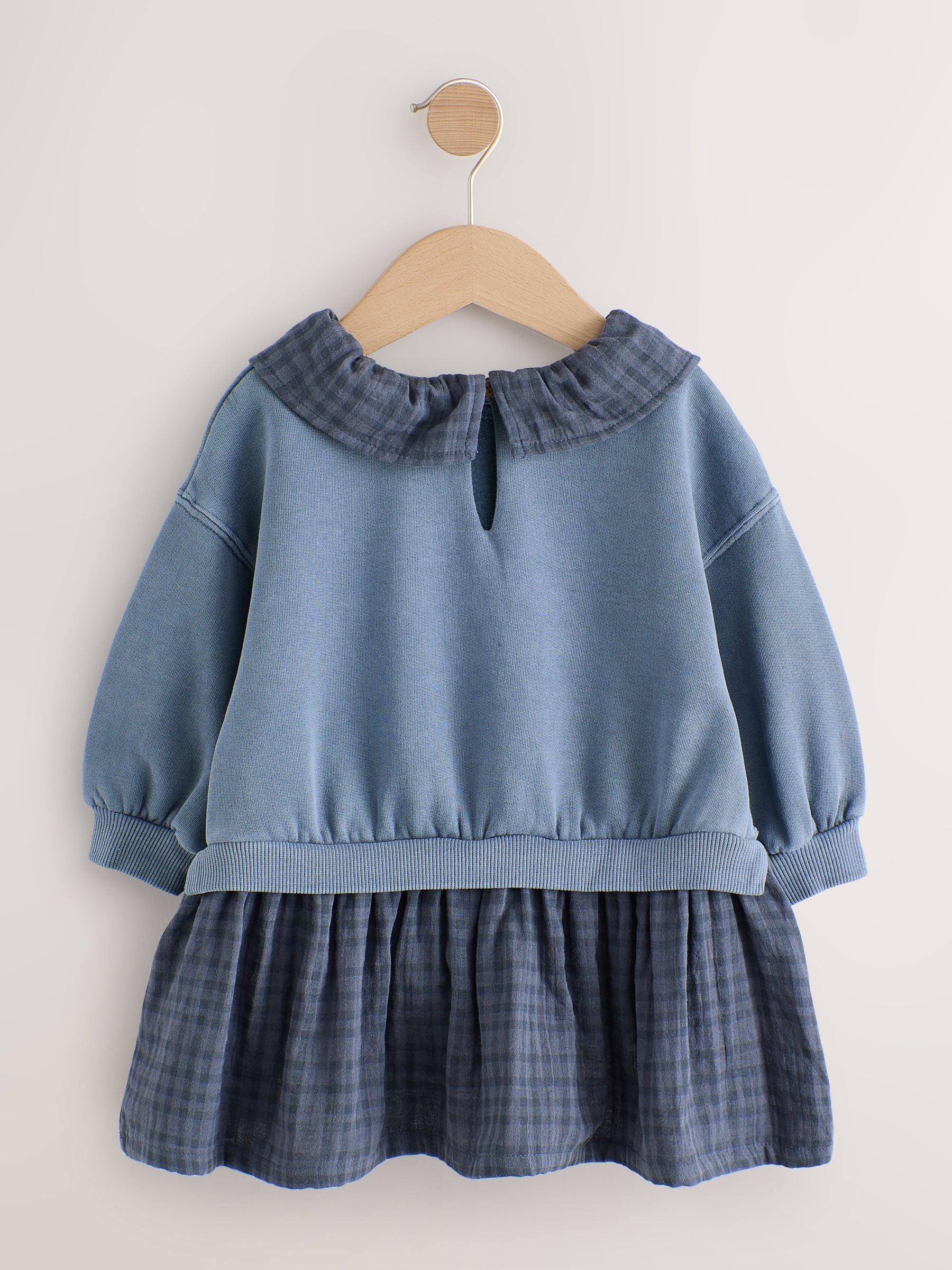 Navy Layered Sweat Dress (3mths-7yrs) image 6