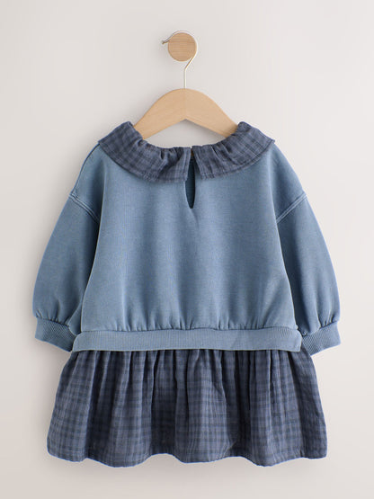 Navy Layered Sweat Dress (3mths-7yrs) image 6