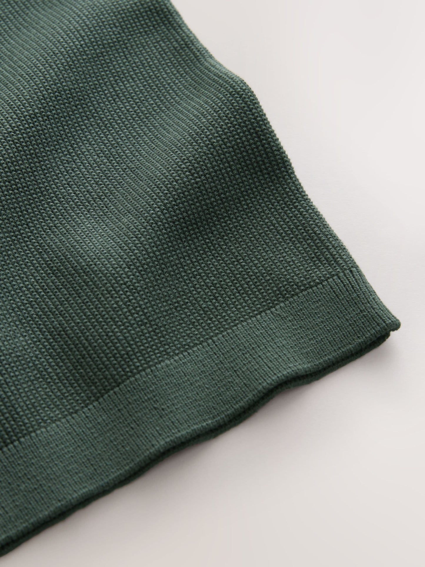 Dsiney Kidz - Dark Green Knitted Zip Neck Polo Shirt (3-16yrs) image 4