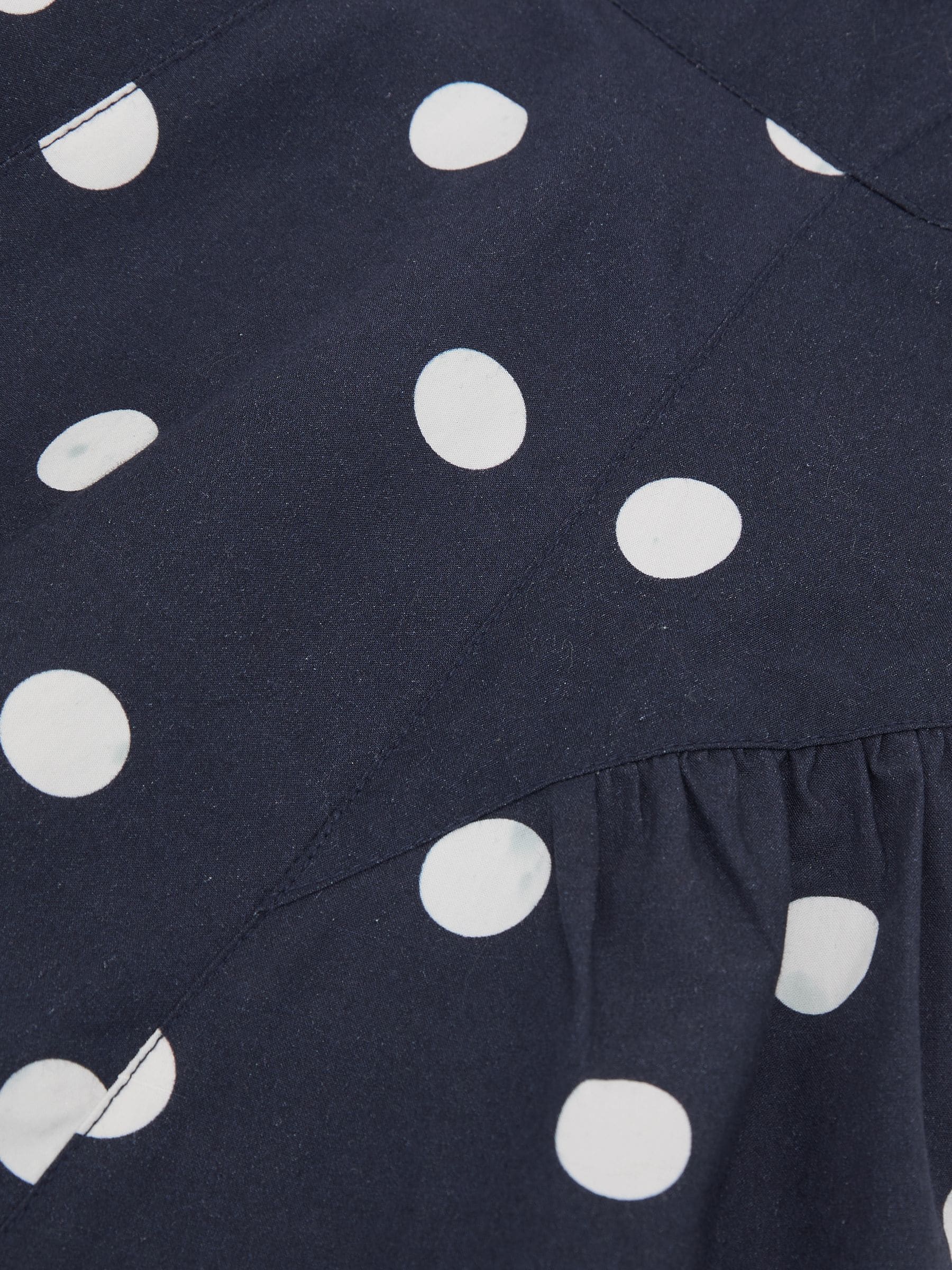 Reiss Navy/Ivory Irena 3-9 yrs Cotton Polka-Dot Sleeveless Dress image 4