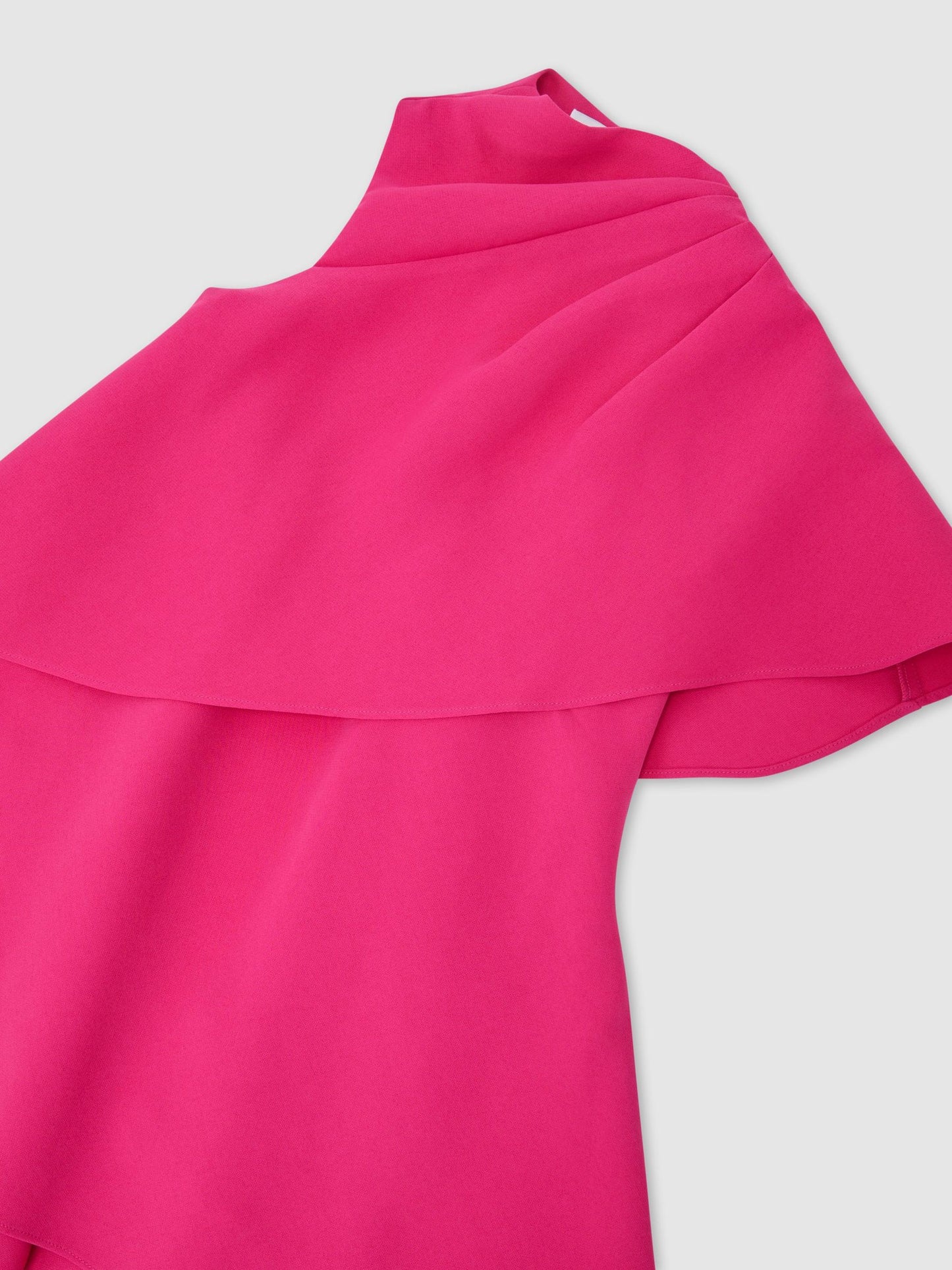 Reiss Pink Santana 9-13 yrs Asymmetric Tiered Draped Dress image 3