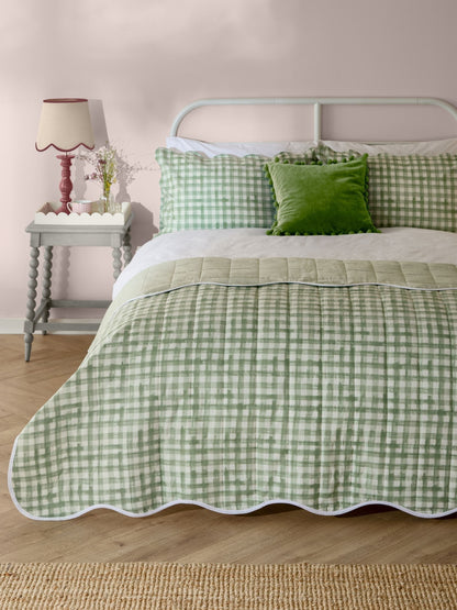 Furn Sage Scalloped Filled Bedspread image 1